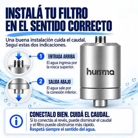 Instalalo con el agua entrando por arriba