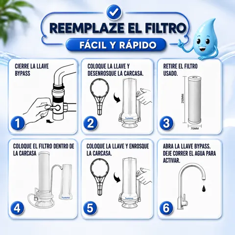 Cómo reemplazar el filtro, paso a paso